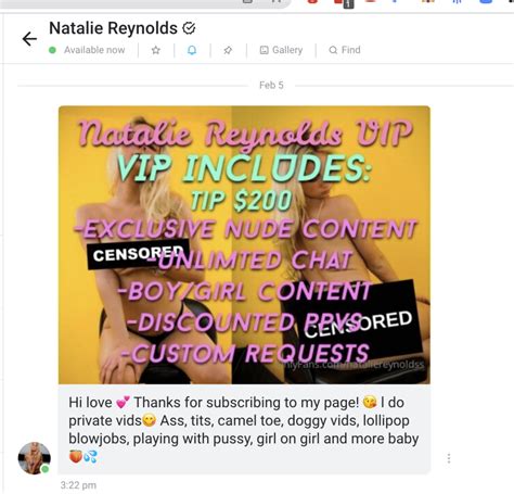 natalie reynolds nude onlyfans|Natalie Reynolds OnlyFans, Instagram & TikTok 